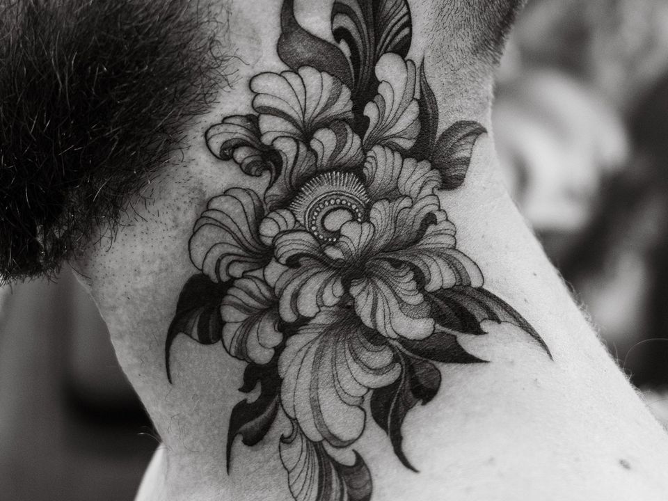 Neo-Traditional Schwarz-Grau