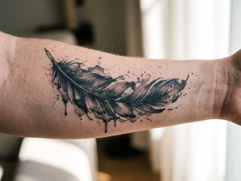 Aquarell Schwarz-Grau